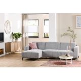 Cozyhouse | Hoekbank Osaka links textiel grijs 276x83x148 cm hoekbanken | NADUVI