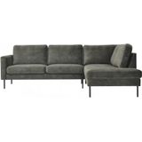 Dimehouse | Hoekbank Gaya Rechts - totaal: breedte 247 cm x diepte 195 cm x hoogte groen hoekbanken microvezel, spaanplaat | NADUVI outlet