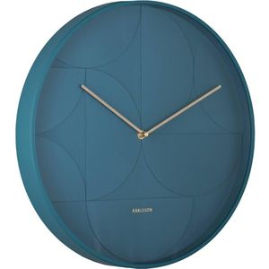 Karlsson - Wandklok Echelon Circular donkerblauw - Ø 40cm