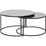 Light & Living | Salontafel Maite lengte 55 cm x breedte 75 cm x hoogte 37 cm zilverkleurigkleurig salontafels metaal tafels | NADUVI outlet