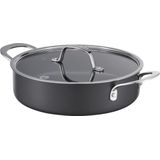 MasterChef | Smoorpan met Deksel Hard Anodised diameter 24 cm antraciet potten & pannen aluminium, roestvrij staal kookgerei | NADUVI outlet