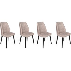 Set van 4 eetkamerstoelen Alfa velvet | Atelier Del Sofa