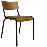Livin24 | Eetkamerstoel Back to school zithoogte 45 cm x zitdiepte n.v.t cm x hoogte 77 cm naturel, zwart eetkamerstoelen | NADUVI outlet