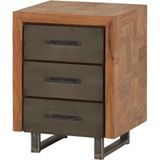 House of Highlights | Nachtkastje Fantasy Drawer breedte 45 cm x diepte 40 cm x hoogte 60 cm bruin nachtkastjes teak, metaal | NADUVI outlet