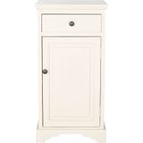 Safavieh Furniture | Nachtkastje Elsa lengte 46 cm x breedte 33 cm x hoogte 78.74 cm wit nachtkastjes grenenhout kasten | NADUVI outlet