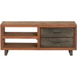 House of Highlights | Dressoir Fantasy Two breedte 140 cm x diepte 40 cm x hoogte 50 cm bruin dressoirs teak, metaal kasten | NADUVI outlet