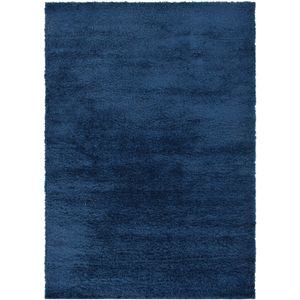 Vercai Rugs Parma Collectie - Hoogpolig Vloerkleed - Shaggy Tapijt voor Woonkamer - Polyester - Marine - 120x170 cm