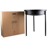 D&M Deco | Plantentafel Leaf lengte 50 cm x breedte 50 cm x hoogte 54 cm zwart bloempotten glas vazen & bloempotten decoratie | NADUVI outlet