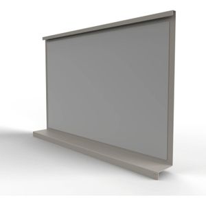 Spiegel Muranos-sLarges-sLicht Grijss-sWandspiegels-sMetaals-sStrak Designs-sModerns-s93 x 11 x 63 cm