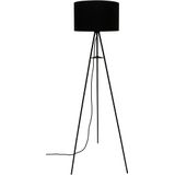 Viverne | Vloerlamp Black Moon -totaal: lengte 50 cm x breedte 50 cm x hoogte zwart vloerlampen stof metaal vloerlampen | NADUVI outlet