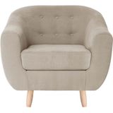 Jalouse Maison | Fauteuil Vicky - totaal: lengte 90 cm x diepte 88 cm x hoogte beige fauteuils - frame: versterkt en thermoverwarmd | NADUVI outlet