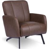 Lanterfant | Fauteuil Bradley - totaal: lengte 70 cm x breedte 83 cm x hoogte bruin fauteuils pu-leer, staal stoelen & fauteuils | NADUVI outlet