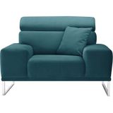 L'Officiel Interiors | Fauteuil Georgia lengte 122 cm x diepte 87 cm x hoogte 93 cm zitbreedte turquoise fauteuils - frame: | NADUVI outlet