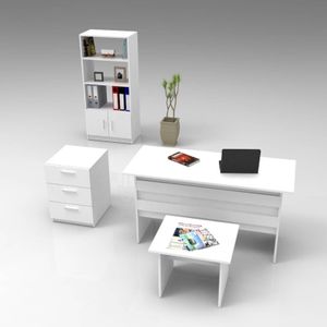 Set van bureau met bijzettafel en boekenkast Andrew | Kalune Design