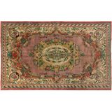 Viteaux | Handgemaakt vintage vloerkleed lengte 318 cm x breedte 203 cm x hoogte 0.05 cm roze rechthoekige vloerkleden wol | NADUVI outlet
