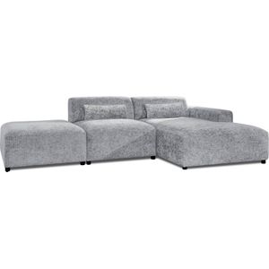 Hoekbank Rizza chenille rechts met hocker | NADUVI Collection