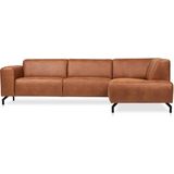 Cozyhouse | Hoekbank Ralino rechts eco-leder polyester bruin 275.00x77.00x65.00 cm hoekbanken | NADUVI