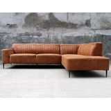 4udesigned | Hoekbank Buffalo breedte 285 cm x diepte 220 cm x hoogte 82 cm x diepte cognackleurig hoekbanken kunstleer, | NADUVI outlet