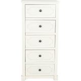 Safavieh Furniture | Ladekast Chest lengte 52 cm x breedte 34 cm x hoogte 102.11 cm wit ladekasten grenenhout kasten meubels | NADUVI outlet