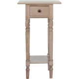 Safavieh Furniture | Bijzettafel Lina lengte 39 cm x breedte 35 cm x hoogte 81.03 cm vintage grijs bijzettafels grenenhout | NADUVI outlet