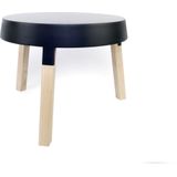 XLBOOM | Bijzettafel Timber Hoog diameter 52.5 cm x hoogte 42.5 cm naturel,zwart bijzettafels mdf, hout meubels tafels | NADUVI outlet