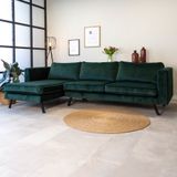 Dimehouse | Hoekbank Gino hoekdeel links velours groen 270x150 cm hoekbanken | NADUVI