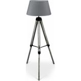 Lanterfant | Vloerlamp Leen lengte 62 cm x breedte 52 cm x hoogte 142 cm donkergrijs vloerlampen hout, metaal vloerlampen | NADUVI outlet