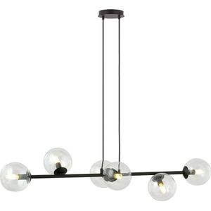 Zwarte hanglamp eettafel Valentino 6-lichts | NADUVI Collection
