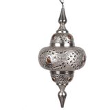 Collectione | Hanglamp Marrakech diameter 35 x 73 cm zilverkleurig hanglampen ijzer hanglampen verlichting | NADUVI outlet