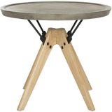 Safavieh Furniture | Bijzettafel Noa lengte 84 cm x breedte 54 cm x hoogte 43.94 cm donker grijs bijzettafels poedersteen, | NADUVI outlet