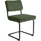 4udesigned | Eetkamerstoel Kopenhagen lengte 85 cm x breedte 49 cm x diepte 55 cm x zithoogte groen eetkamerstoelen ribstof, | NADUVI outlet