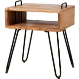 Dimehouse | Nachtkastje Amber hoogte 48 cmbreedte 40 cmdiepte 34 cm bruin nachtkastjes acaciahout, metaal kasten meubels | NADUVI outlet
