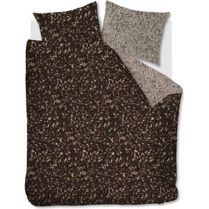 Riviera Maison Fauxy Fur dekbedovertrek - Lits-Jumeaux - 240x200/220 - Bruin