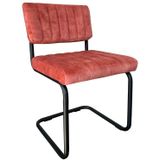 4uDesigned | Eetkamerstoel Joe breedte 50 cm x diepte 57 cm x hoogte 84 cm x zitdiepte blush eetkamerstoelen velvet, gelakt | NADUVI outlet