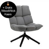 Livin24 | Fauteuil Daan breedte 88 cm x diepte 70 cm x hoogte 70 cm grijs fauteuils polyurethaan stoelen & fauteuils meubels | NADUVI outlet