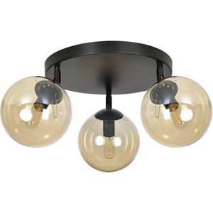 Plafondlamp opbouwspots Tofi glas rond 3-lichts | NADUVI Collection