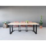 Kalo Living | Eettafel Edwin x-poot breedte 200 cm x diepte 100 cm x hoogte 76 cm naturel eettafels eikenhout tafels meubels | NADUVI outlet