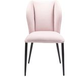 Porem | Set van 2 eetkamerstoelen Pepa hoogte 86 cm x breedte 48 cm x diepte 61 cm x zithoogte poederroze eetkamerstoelen | NADUVI outlet