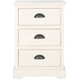 Safavieh Furniture | Nachtkastje Ameli lengte 52 cm x breedte 34 cm x hoogte 67.95 cm wit nachtkastjes grenenhout kasten | NADUVI outlet