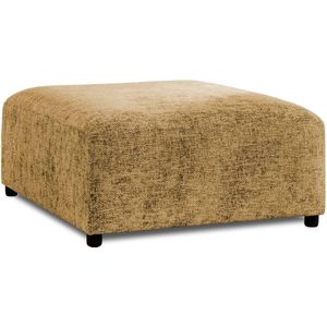 NADUVI Collection - Hocker Rizza - Okergeel - Chenille - Woonkamer