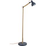 Zuiver | Vloerlamp Study lengte 39.5 cm x breedte 30 cm x hoogte 166 cm donker grijs vloerlampen metaal, hout verlichting | NADUVI outlet