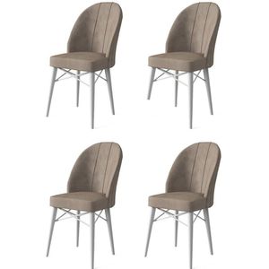 Set van 4 eetkamerstoelen Ritim velvet | Atelier Del Sofa