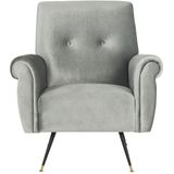 Safavieh Furniture | Fauteuil Sharon lengte 89 cm x breedte 81 cm x hoogte 92.71 cm lichtgrijs fauteuils textiel stoelen | NADUVI outlet