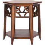 Safavieh Furniture | Bijzettafel Kamilla lengte 46 cm x breedte 45 cm x hoogte 45,97 cm bruin bijzettafels hout meubels | NADUVI outlet