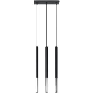 - LED Hanglamp zwart chrome MOZAICA - 3 x G9 aansluiting