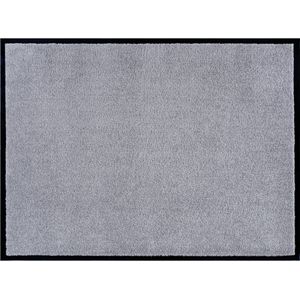 Effen deurmat Plain wasbaar 30°C - zilver 60x80 cm