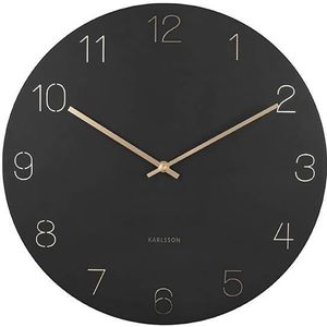 Klok Karlsson Charm Engraved Numbers Black 40 cm