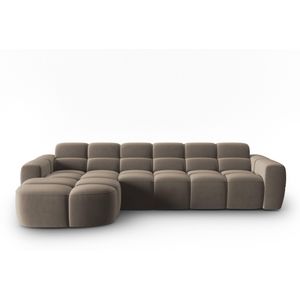 4-zits hoekbank Lisa links velvet | Micadoni