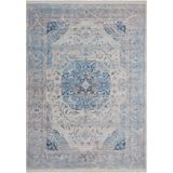 Dejaroom | Vloerkleed Tibet Nagqu polyester blauw 80.00x150.00x0.70 cm rechthoekige vloerkleden | NADUVI
