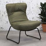 Dimehouse | Fauteuil Max breedte 67 cm x diepte 77 cm x hoogte 97 cm groen fauteuils eco-leder, metaal stoelen & fauteuils | NADUVI outlet